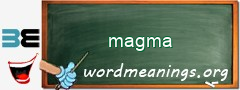 WordMeaning blackboard for magma